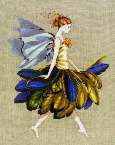 Feather fairy cross stitch - feather,