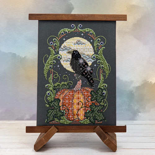Raven harvest moon - moon, pumpkin