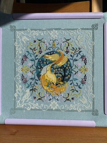Fire bird sampler cross stitch - sampler,