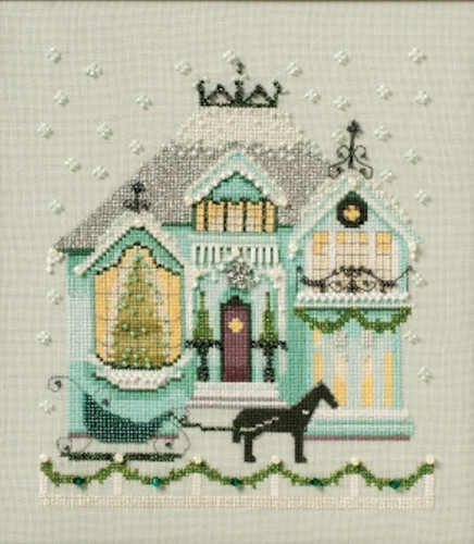 Cross stitch pattern - cross, house