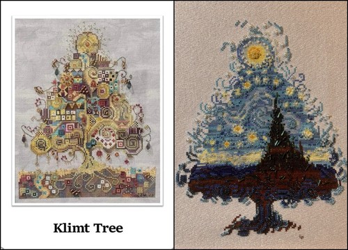 Set trees van gogh - gogh, klimt