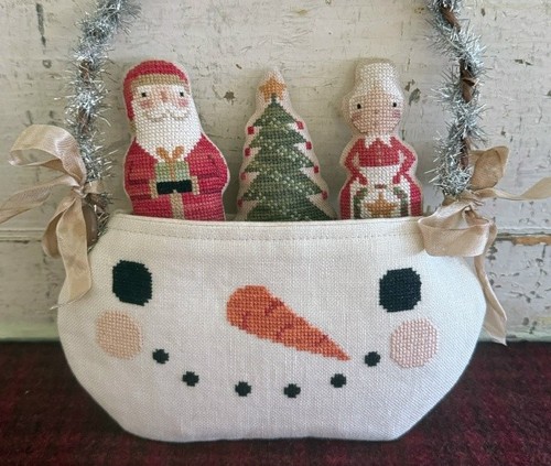 Frosty pals cross stitch - cross,