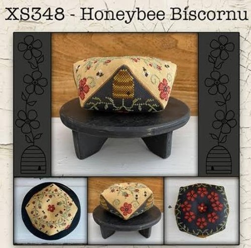 Honeybee biscornu cross - biscornu, stitch