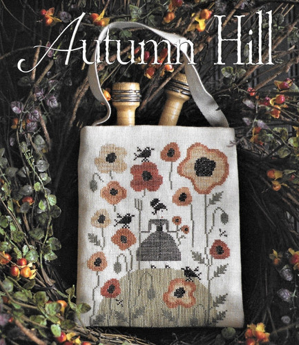 Autumn hill cross stitch - hill,