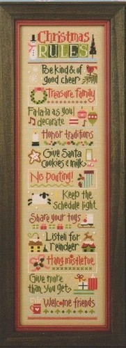 Christmas rules cross stitch - christmas,