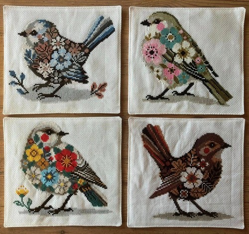 Set songbird wild nature - set,