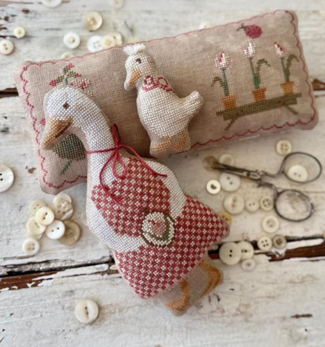 Olive pinkeep cross stitch - pinkeep,