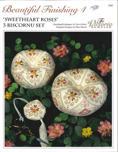Sweetheart roses biscornu - roses, 3