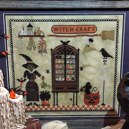 Witch craft room cross stitch - witch,