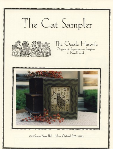 The cat sampler cross stitch - the,